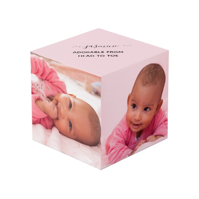 Cubo Baby Photo Cube Adorable de cabeza a pie (Angulo Anverso)