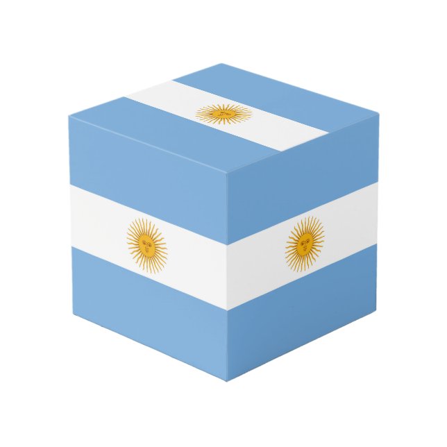 Cubo Bandera de Argentina (Angulo Anverso)