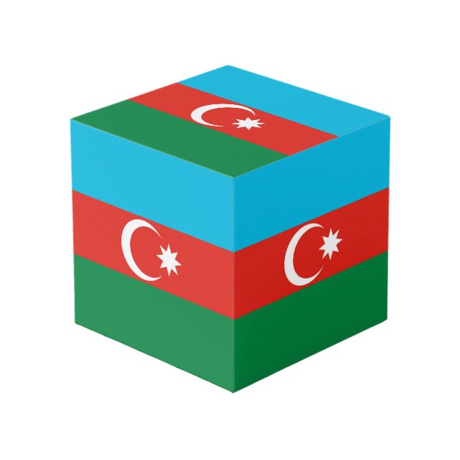 Cubo Bandera de Azerbaiyán (Angulo Anverso)