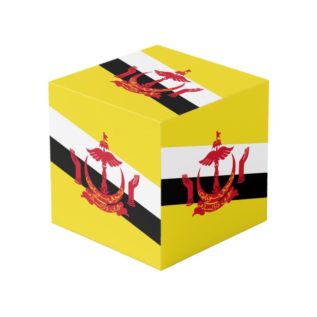 Cubo Bandera de Brunei (Angulo Anverso)