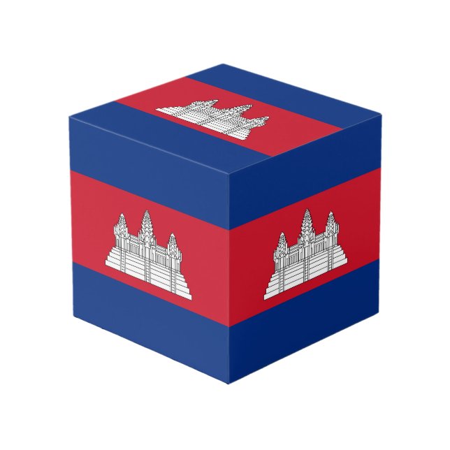 Cubo Bandera de Camboya (Angulo Anverso)