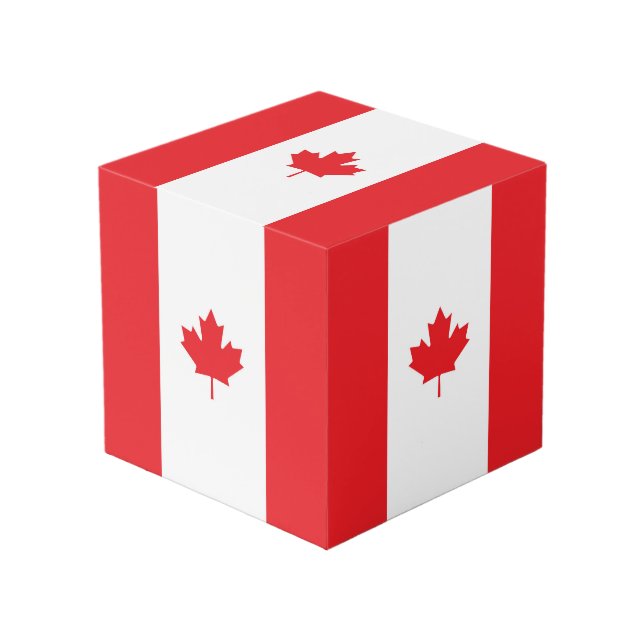 Cubo Bandera de Canadá (Angulo Anverso)