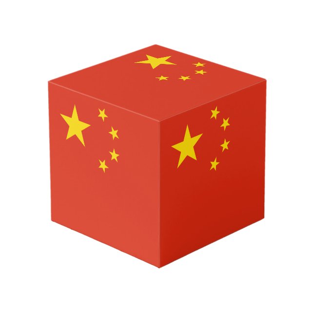 Cubo Bandera de China (Angulo Anverso)