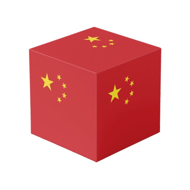 Cubo Bandera de China (Angulo Anverso)