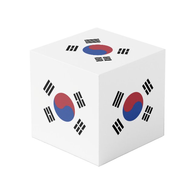 Cubo Bandera de Corea del Sur (Angulo Anverso)