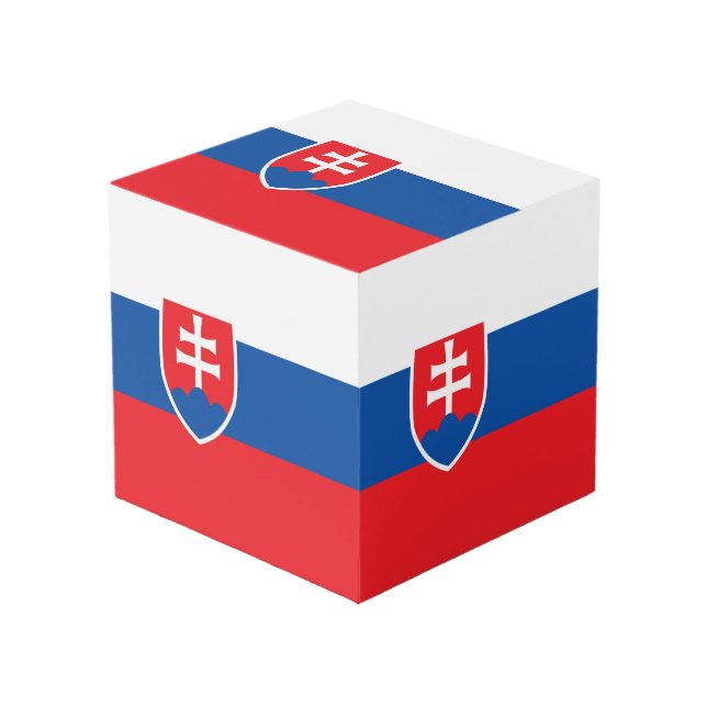 Cubo Bandera de Eslovaquia (Angulo Anverso)