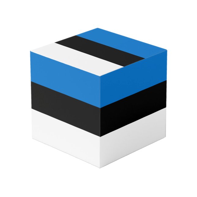 Cubo Bandera de Estonia (Angulo Anverso)