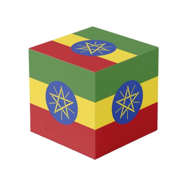 Cubo Bandera de Etiopía (Angulo Anverso)