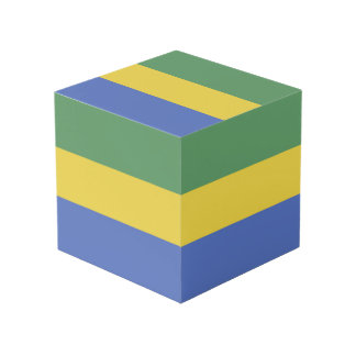 Cubo Bandera de Gabón