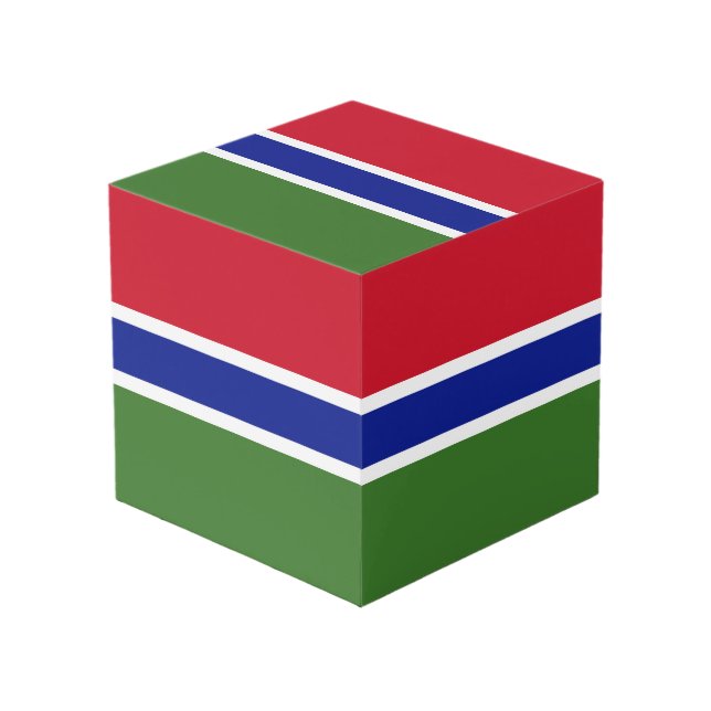 Cubo Bandera de Gambia (Angulo Anverso)