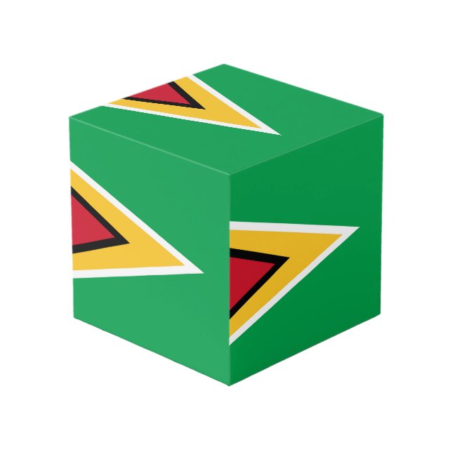 Cubo Bandera de Guyana (Angulo Anverso)