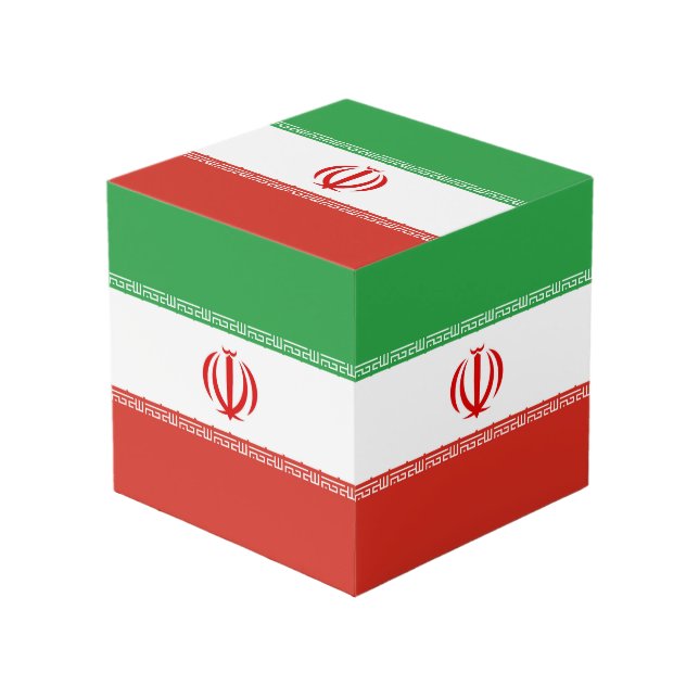 Cubo Bandera de Irán (Angulo Anverso)