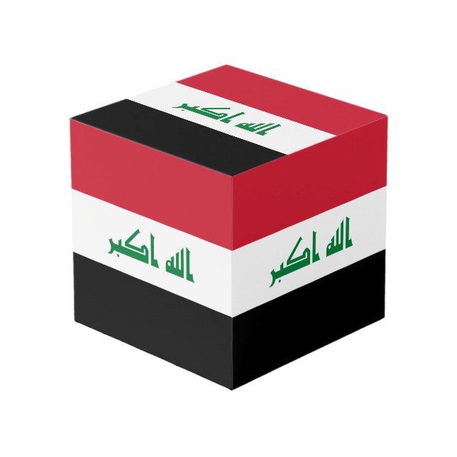 Cubo Bandera de Iraq (Angulo Anverso)