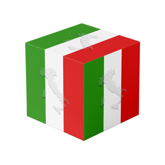 Cubo Bandera de Italia (Angulo Anverso)