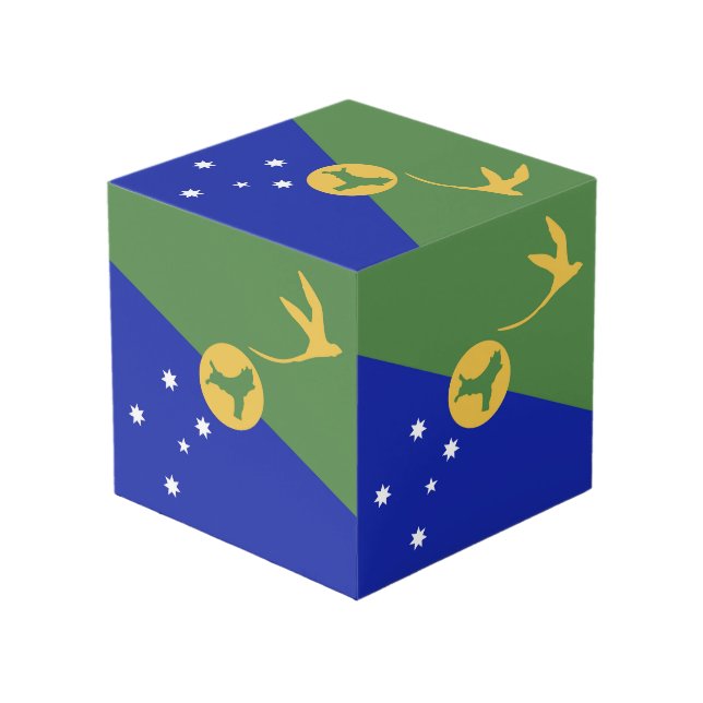 Cubo bandera de la Isla de Navidad (Angulo Anverso)