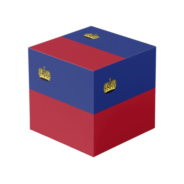 Cubo Bandera de Liechtenstein (Angulo Anverso)