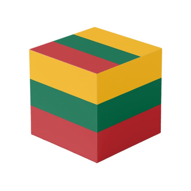 Cubo Bandera de Lituania (Angulo Anverso)