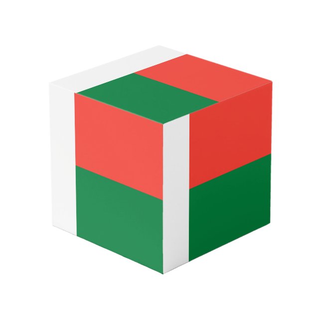 Cubo Bandera de Madagascar (Angulo Anverso)