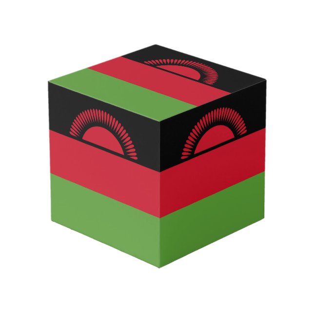 Cubo Bandera de Malawi (Angulo Anverso)