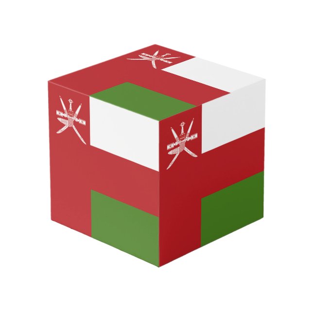 Cubo Bandera de Omán (Angulo Anverso)
