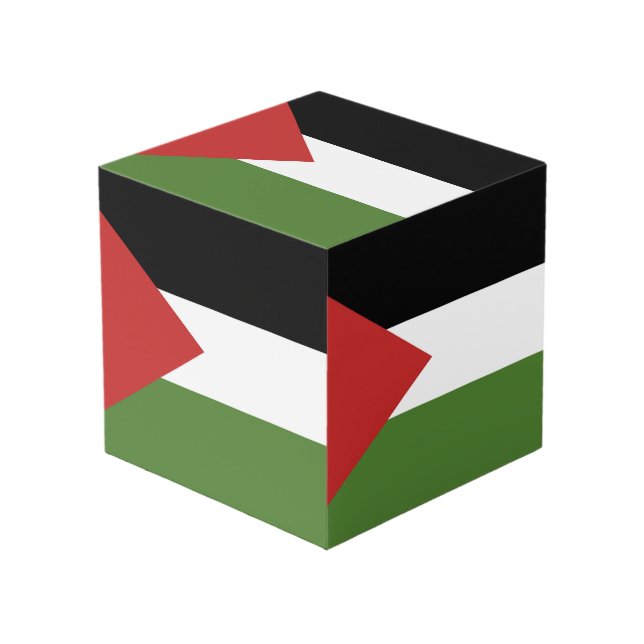 Cubo Bandera de Palestina (Angulo Anverso)