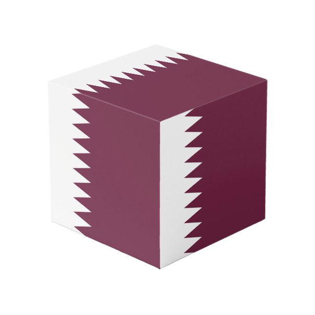 Cubo Bandera de Qatar (Angulo Anverso)
