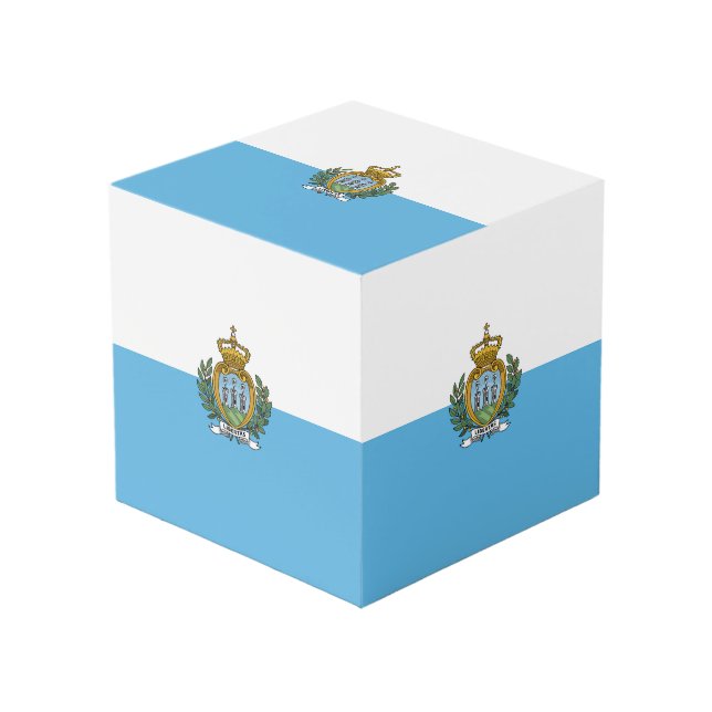 Cubo Bandera de San Marino (Angulo Anverso)