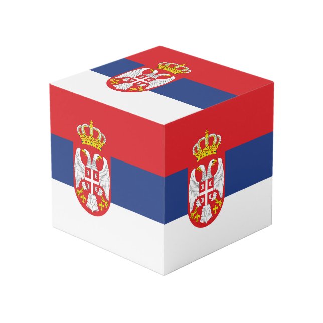 Cubo Bandera de Serbia (Angulo Anverso)