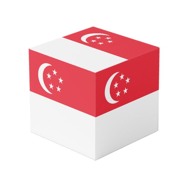 Cubo Bandera de Singapur (Angulo Anverso)