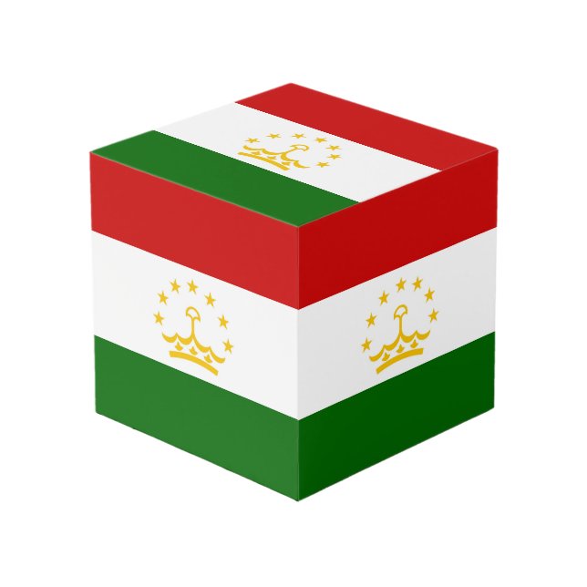 Cubo Bandera de Tayikistán (Angulo Anverso)
