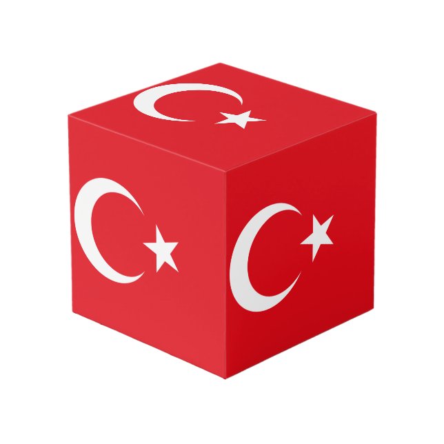 Cubo Bandera de Turquía (Angulo Anverso)