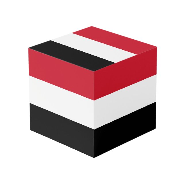 Cubo Bandera de Yemen (Angulo Anverso)