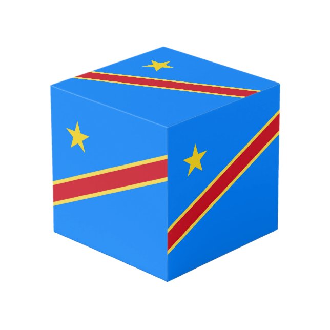 Cubo Bandera del Congo (Angulo Anverso)