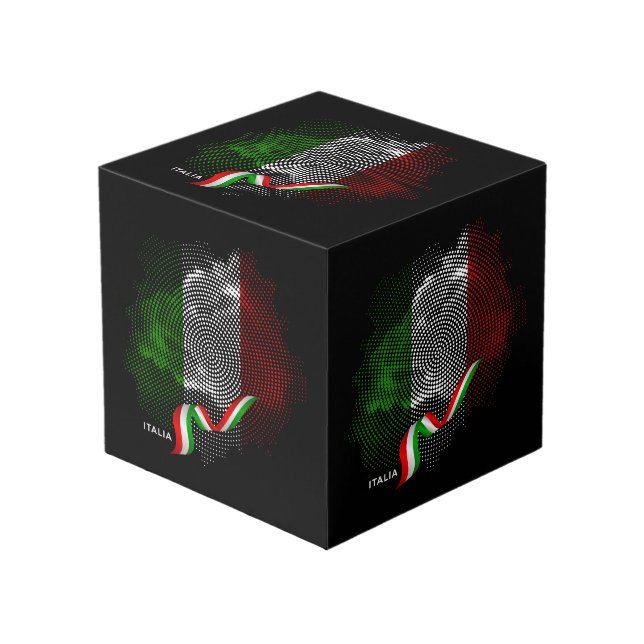 Cubo bandera italiana (Angulo Anverso)