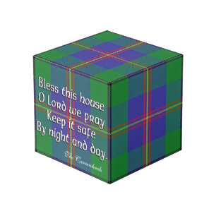 Cubo Bendición de la casa del tartán de Carmichael de