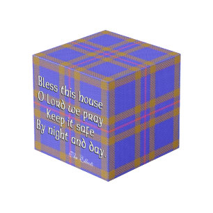 Cubo Bendición de la casa del tartán de Elliot Elliott