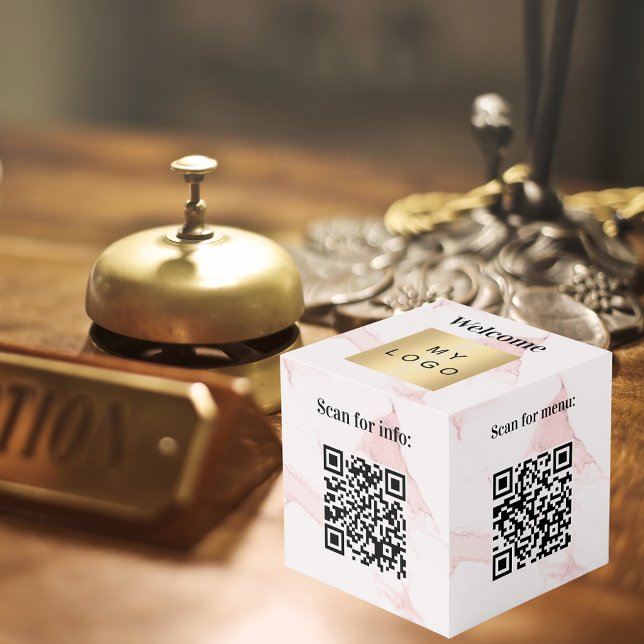 Cubo Bienvenido logotipo comercial Códigos QR tabla de  (Subido por el creador)