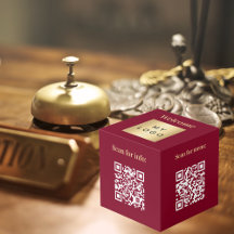 Bienvenido logotipo de negocios QR códigos de burg