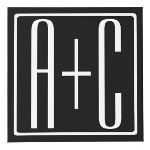 Cubo Blanco y negro   Iniciales de parejas