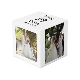 Cubo Bloque de encargo de la foto de la boda