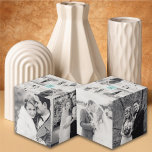 Cubo Boda cuadrado moderno Monograma 8 Collage de fotos<br><div class="desc">Diseñado por fat*fa*tin. Fácil de personalizar con su propio texto,  foto o imagen. Para solicitudes de personalizados,  por favor contacte directamente con fat*fa*tin. Se cobran cargos por personalizado. www.zazzle.com/fat_fa_tin www.zazzle.com/color_therapy www.zazzle.com/fatfatin_blue_knot・・・・・・・. www.zazzle.com/fatfatin_red_knot www.zazzle.com/fatfatin_mini_me www.zazzle.com/fatfatin_box</div>