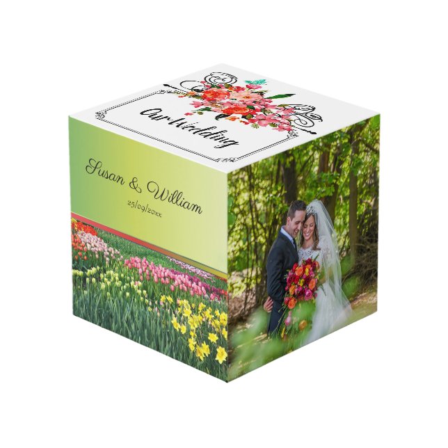 Cubo boda de foto favorita (Angulo Anverso)