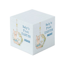 Boy First Easter Bunny on Flower Swing