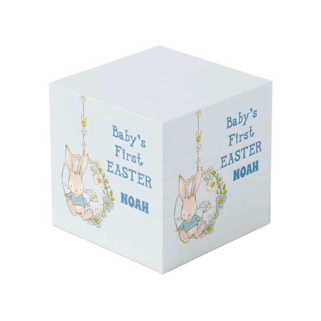 Cubo Boy First Easter Bunny on Flower Swing (Angulo reverso)