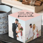 Cubo Cada historia de amor es hermosa para un Boda<br><div class="desc">Cubo de fotos bodas con letras con "cada historia de amor es hermosa pero la nuestra es mi favorita". Personalice este versátil diseño con su elección de fotos - elegimos usar imágenes bodas para la muestra pero, por supuesto, puede crear su propia historia. Una hermosa idea de regalo para cumpleaños,...</div>