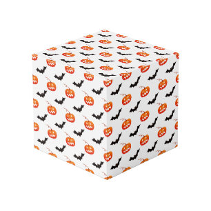 Cubo Calabazas y murciélagos de Halloween, truco o truc