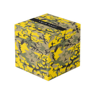 Cubo Camuflaje amarillo y verde Tu nombre Personaliza