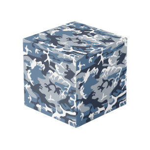 Cubo Camuflaje azul de nieve en invierno, ejército