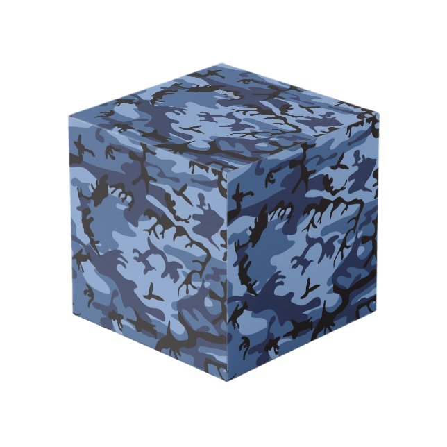 Cubo Camuflaje azul marino, militar, ejército (Angulo Anverso)