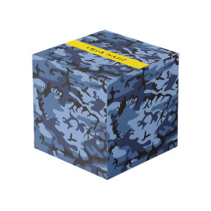 Cubo Camuflaje Azul Marino Personaliza tu nombre